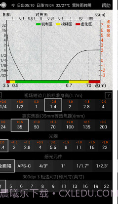 景深计算器4.2.14截图