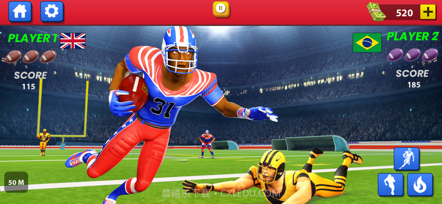 美式足球：橄榄球比赛截图2