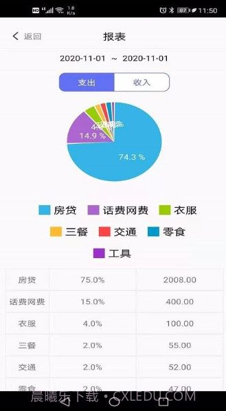 小明记账截图2 小明记账截图2