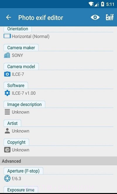 照片Exif编辑截图4