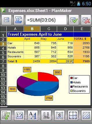 Office2012:PlanMaker截图3