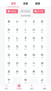 五十音图沪江日语入门学习软件截图4