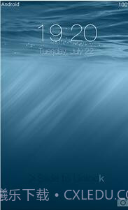 iOS 8 lock screen截图2