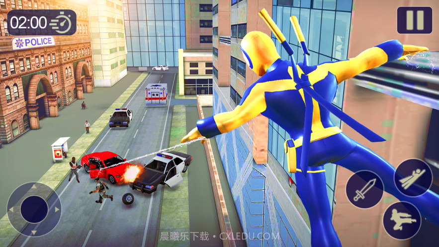 忍者蜘蛛侠绳索英雄2截图1 忍者蜘蛛侠绳索英雄2截图1