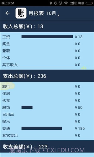 简易家庭记账本截图2