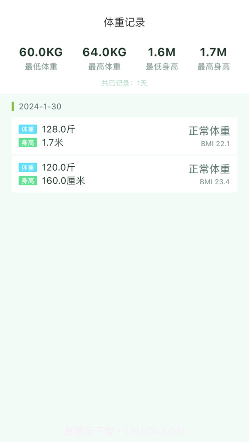 今天称个重截图2