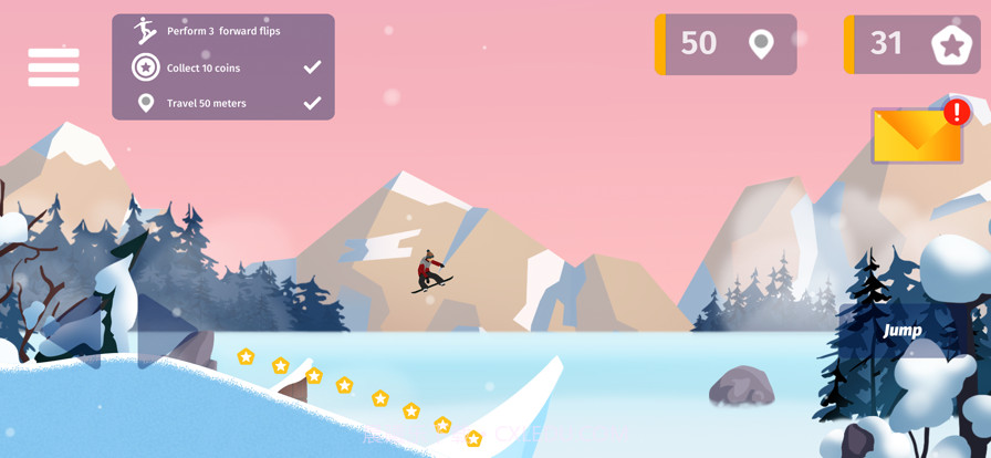 雪山冲刺滑雪运动模拟器截图3