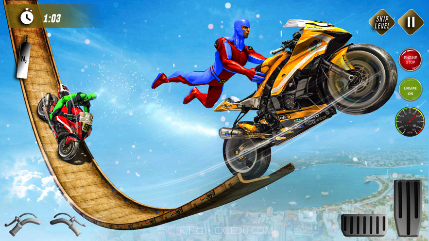 蜘蛛英雄摩托特技截图5