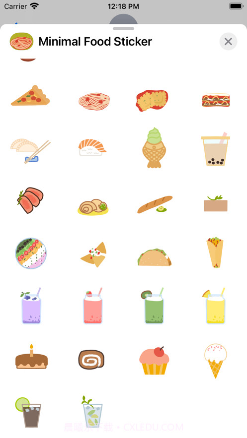 MinimalFoodStickers截图2