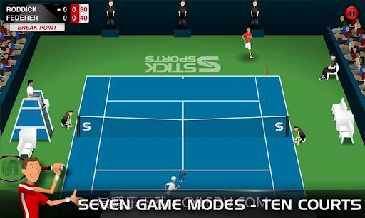 火柴人网球 Stick Tennis截图1 火柴人网球 Stick Tennis截图1