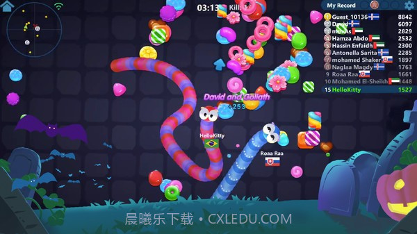 蠕虫区贪婪的蛇截图2