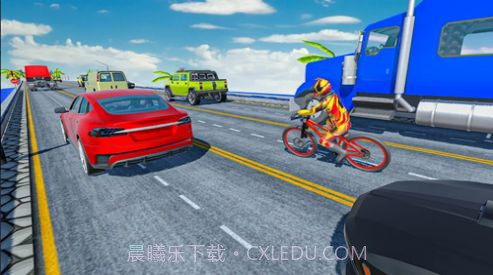 疯狂的交通自行车骑士3D截图4