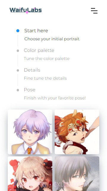 Waifu Labs动漫头像生成器截图1 Waifu Labs动漫头像生成器截图1