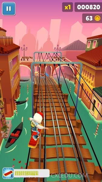 地铁跑酷威尼斯情人节蓝色金币版截图1 地铁跑酷威尼斯情人节蓝色金币版截图1