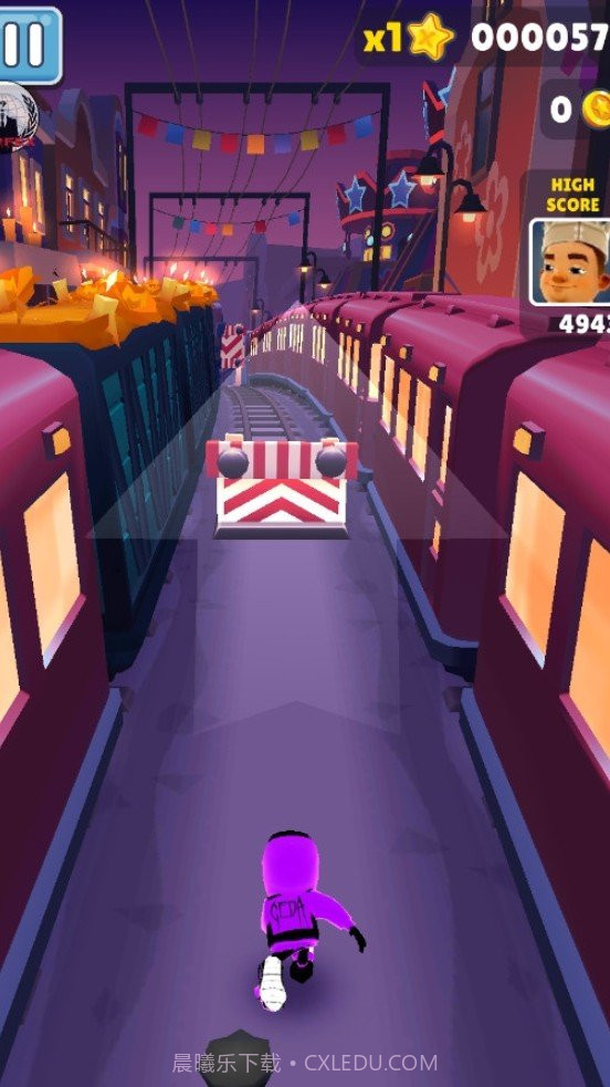 地铁跑酷紫色拖尾杰克魔改版截图1 地铁跑酷紫色拖尾杰克魔改版截图1