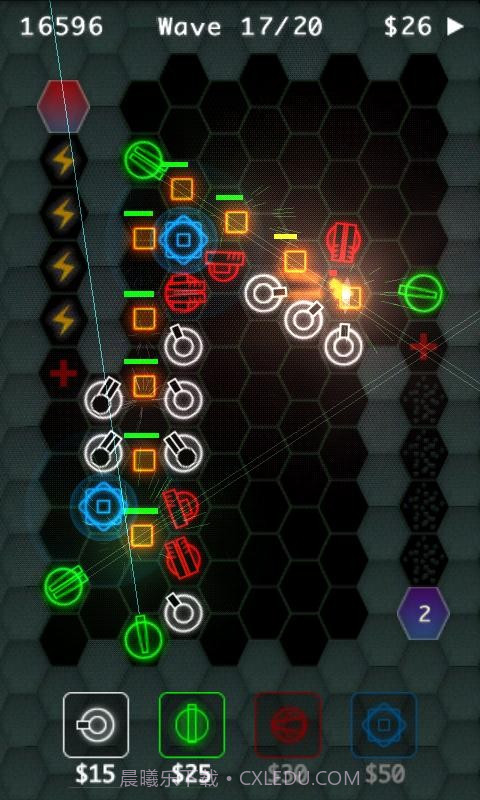 炫光塔防 HexDefense截图3 炫光塔防 HexDefense截图3