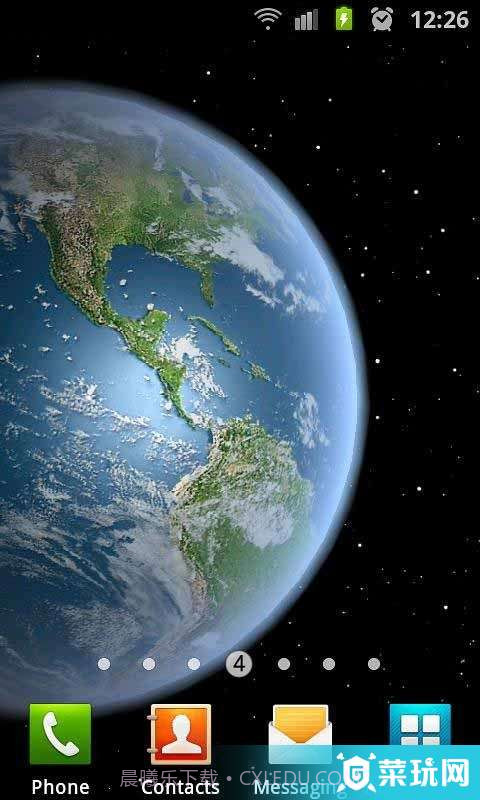 3D高清地球旋转动态壁纸截图1