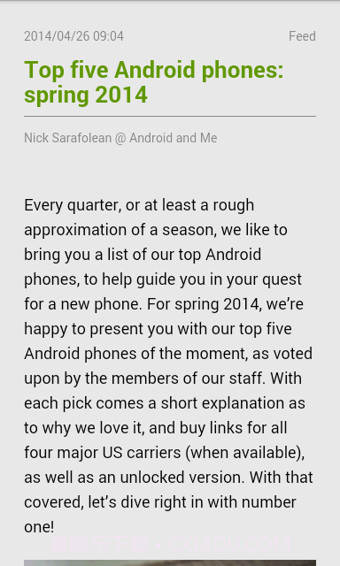 RSS阅读器(FeedMe)截图2