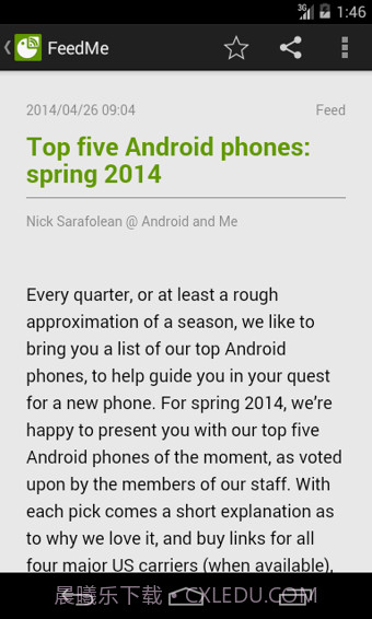RSS阅读器(FeedMe)截图3
