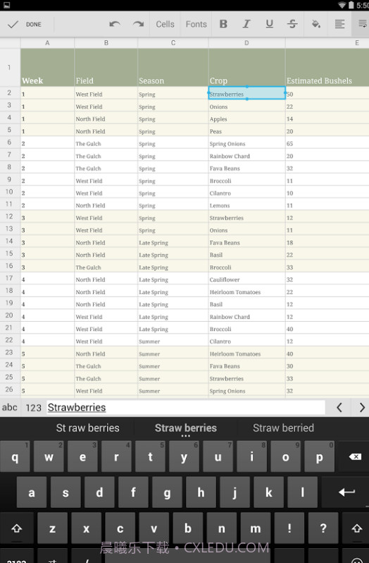 Google表格截图1 Google表格截图1
